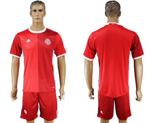 Danmark Blank Red Home Soccer Country Jersey - Click Image to Close